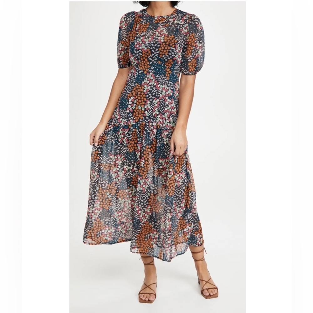 Never Fully Dressed Multi‑Color Floral Midi Dress